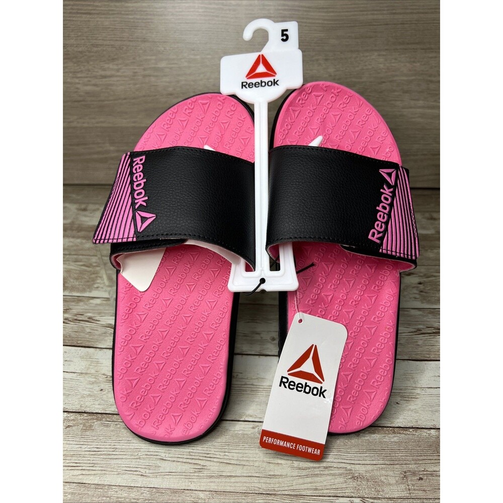 REEBOK Girls Slide Sandals US Size 5 Breathable Lightweight EVA Comfort Footbed